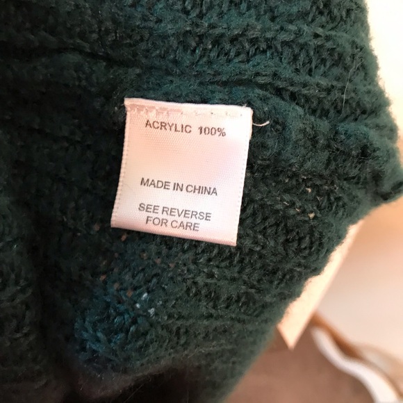 Charlotte Russe Cardigan Sweater Open Front Thick Knit Teal Pockets Medium - Picture 9 of 10